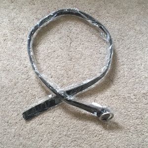 Black Zaful O-Ring Leather Belt